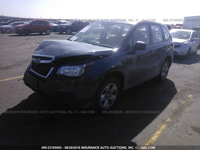 JF2SJAAC4JH470749 - 2018 SUBARU FORESTER 2.5I GRAY photo 2