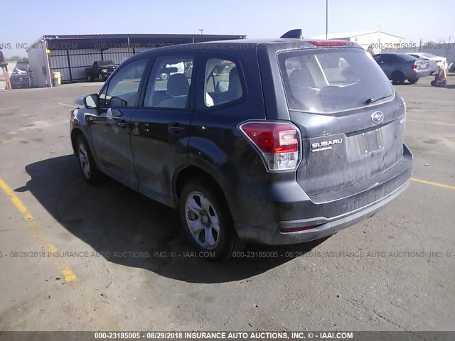 JF2SJAAC4JH470749 - 2018 SUBARU FORESTER 2.5I GRAY photo 3