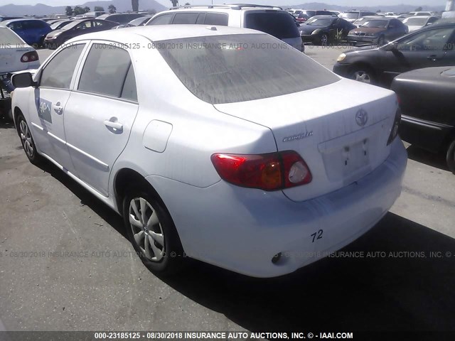 JTDBL40E199092523 - 2009 TOYOTA COROLLA LE/XLE WHITE photo 3