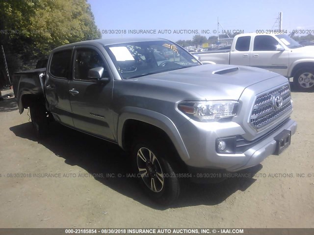 3TMCZ5ANXGM023044 - 2016 TOYOTA TACOMA DBL CAB/SR/SR5/TRD SPT/OR SILVER photo 1