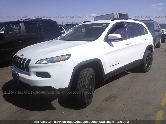 1C4PJMCS7EW286773 - 2014 JEEP CHEROKEE LATITUDE WHITE photo 2