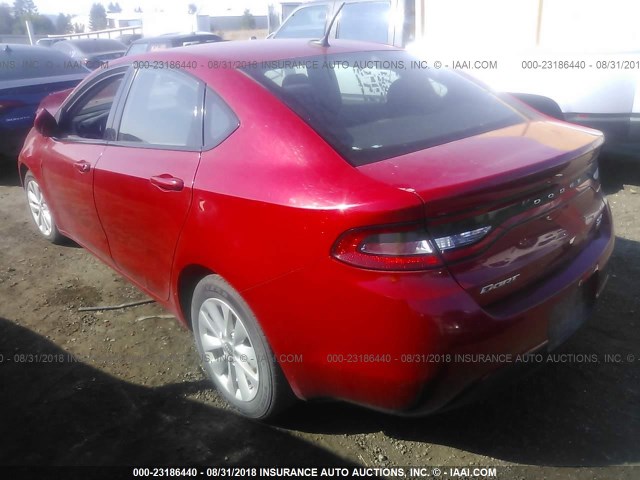 1C3CDFBA4ED682735 - 2014 DODGE DART SXT RED photo 3