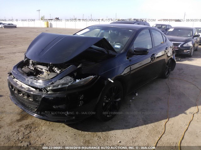 1C3CDFBB0GD683294 - 2016 DODGE DART SXT BLACK photo 2