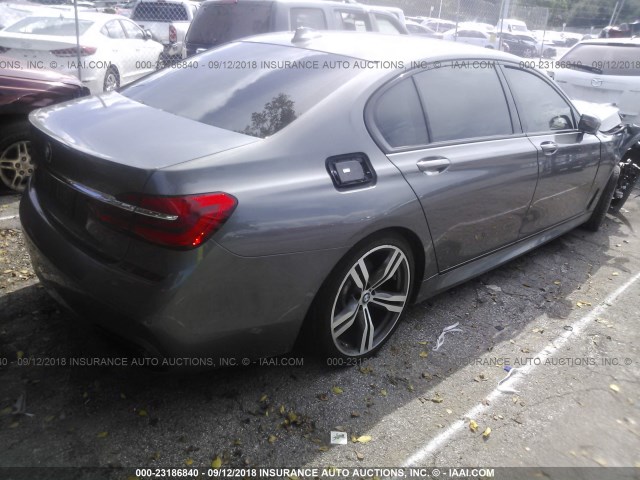 WBA7E2C50GG546704 - 2016 BMW 740 I GRAY photo 4