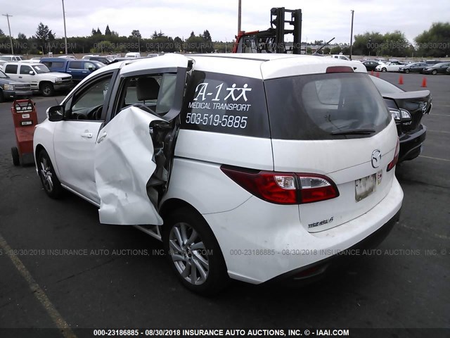 JM1CW2BL7D0149767 - 2013 MAZDA 5 WHITE photo 3