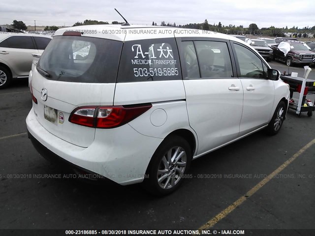 JM1CW2BL7D0149767 - 2013 MAZDA 5 WHITE photo 4