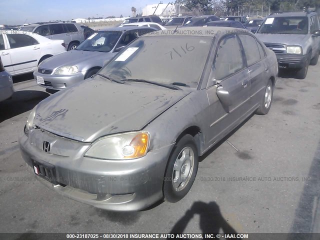 JHMES96603S020157 - 2003 HONDA CIVIC HYBRID GOLD photo 2