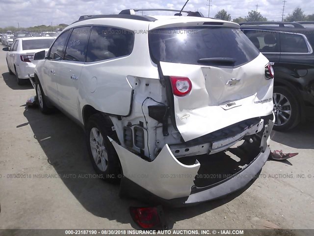 1GNKRGED4CJ242251 - 2012 CHEVROLET TRAVERSE LT WHITE photo 3