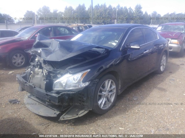 1N4AA5AP8BC833398 - 2011 NISSAN MAXIMA S/SV BLACK photo 2