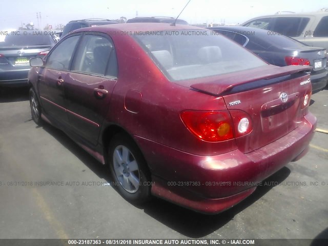 1NXBR32E23Z189896 - 2003 TOYOTA COROLLA CE/LE/S RED photo 3