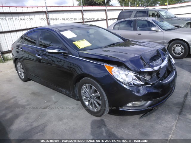 5NPEC4AC7EH838467 - 2014 HYUNDAI SONATA SE/LIMITED Dark Blue photo 1