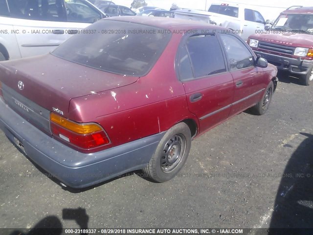 1NXAE09B9SZ315123 - 1995 TOYOTA COROLLA LE/DX MAROON photo 4