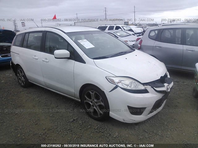 JM1CR2WL5A0365999 - 2010 MAZDA 5 WHITE photo 1