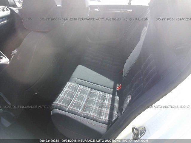 WVWHV7AJ1CW211164 - 2012 VOLKSWAGEN GTI WHITE photo 8