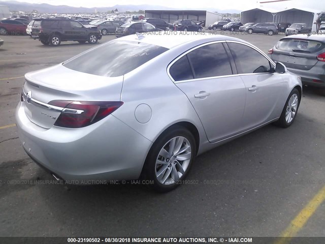 2G4GK5EX6E9199348 - 2014 BUICK REGAL SILVER photo 4