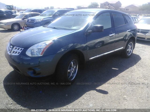 JN8AS5MT7CW609169 - 2012 NISSAN ROGUE S/SV BLUE photo 2