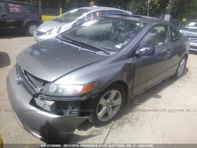 2HGFG12908H553103 - 2008 HONDA CIVIC EXL GRAY photo 2