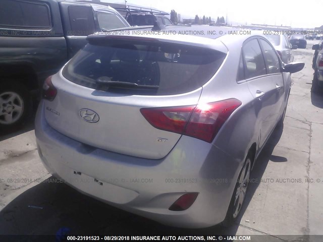 KMHD35LE5DU151021 - 2013 HYUNDAI ELANTRA GT SILVER photo 4