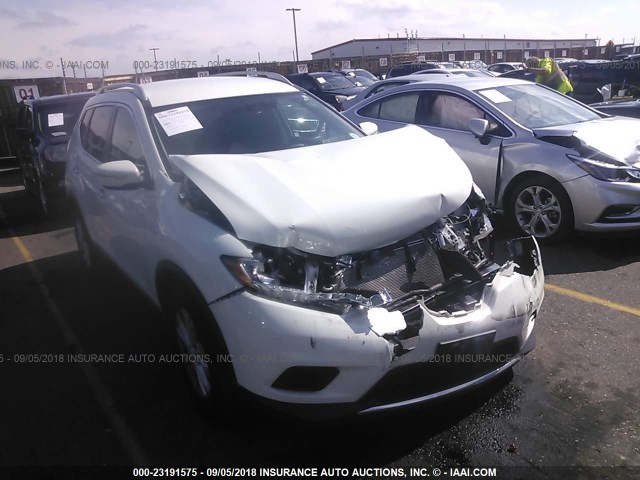 5N1AT2MV4FC851489 - 2015 NISSAN ROGUE S/SL/SV WHITE photo 1