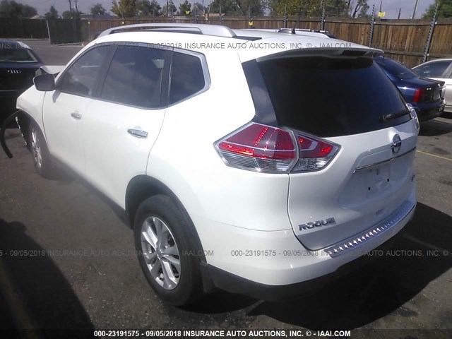 5N1AT2MV4FC851489 - 2015 NISSAN ROGUE S/SL/SV WHITE photo 3