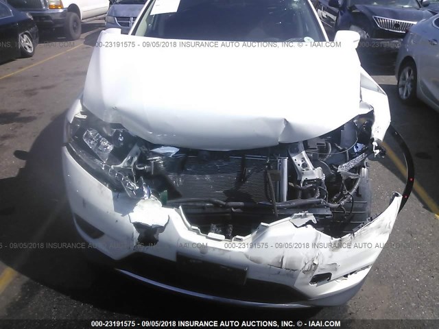 5N1AT2MV4FC851489 - 2015 NISSAN ROGUE S/SL/SV WHITE photo 6