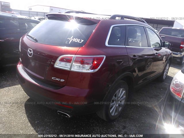 JM3TB28AX80162558 - 2008 MAZDA CX-9 RED photo 4