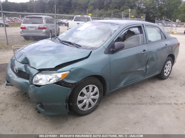 1NXBU40E99Z006347 - 2009 TOYOTA COROLLA S/LE/XLE GREEN photo 2