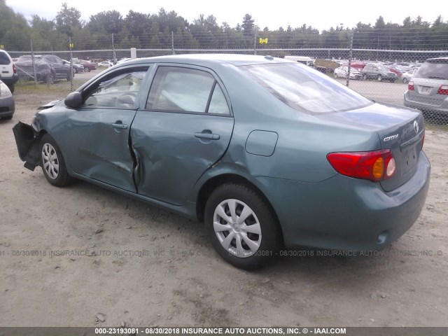 1NXBU40E99Z006347 - 2009 TOYOTA COROLLA S/LE/XLE GREEN photo 3