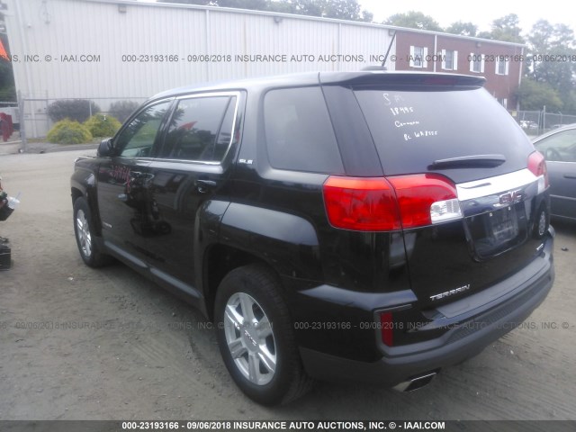 2GKFLSEK3G6336903 - 2016 GMC TERRAIN SLE BLACK photo 3