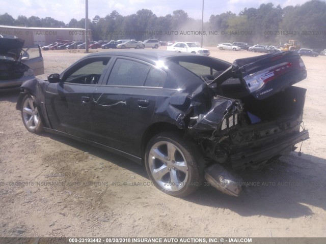 2C3CDXCT3DH678456 - 2013 DODGE CHARGER R/T BLACK photo 3