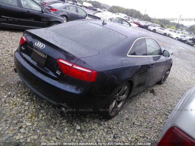 WAUDK78T29A003361 - 2009 AUDI A5 QUATTRO BLUE photo 4