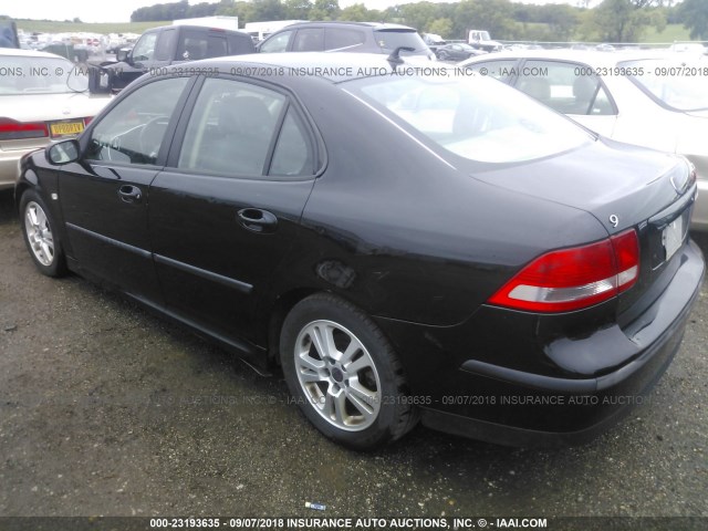 YS3FD46Y971013149 - 2007 SAAB 9-3 2.0T BLACK photo 3