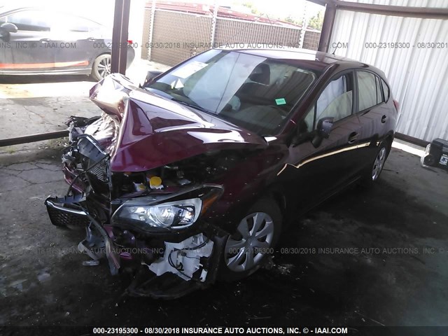 JF1GPAA67GH299832 - 2016 SUBARU IMPREZA MAROON photo 2