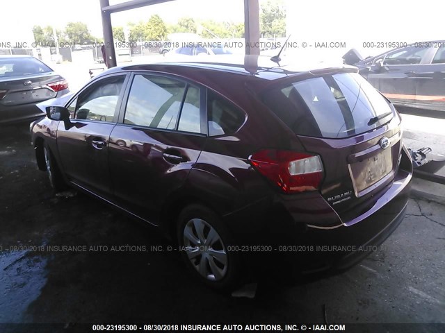 JF1GPAA67GH299832 - 2016 SUBARU IMPREZA MAROON photo 3