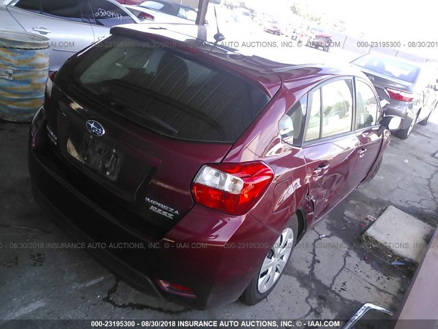 JF1GPAA67GH299832 - 2016 SUBARU IMPREZA MAROON photo 4