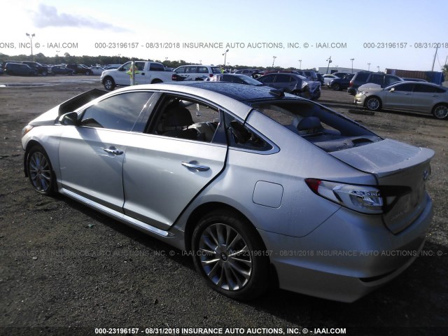 5NPE34AF4FH242485 - 2015 HYUNDAI SONATA SPORT/LIMITED SILVER photo 3