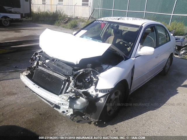 JHMES96683S016003 - 2003 HONDA CIVIC HYBRID WHITE photo 2