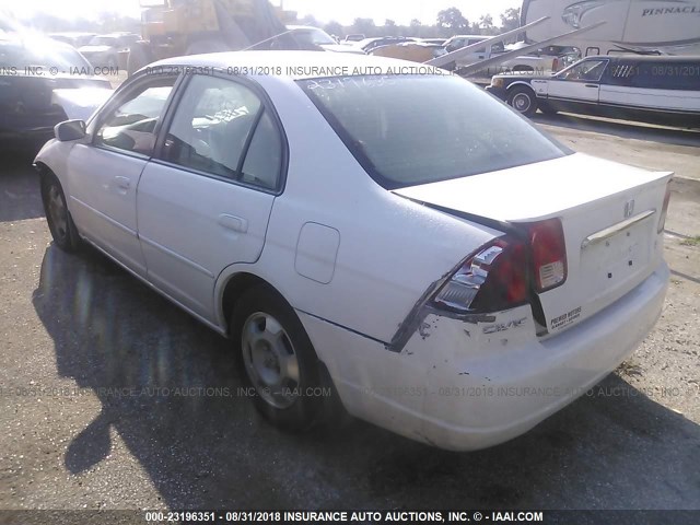 JHMES96683S016003 - 2003 HONDA CIVIC HYBRID WHITE photo 3