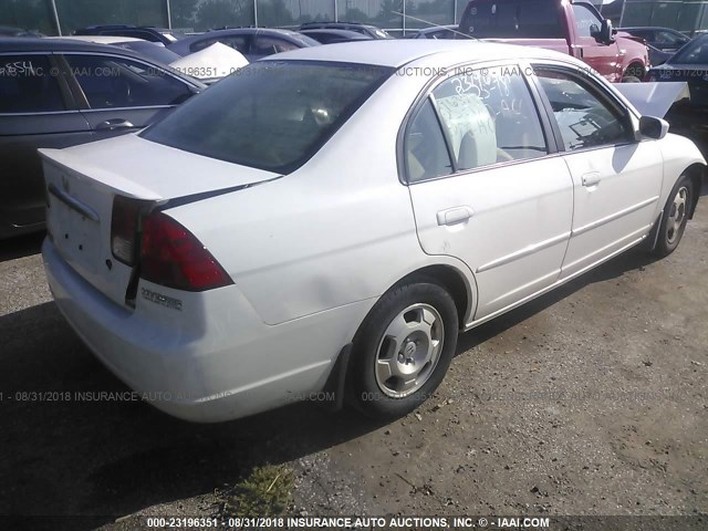 JHMES96683S016003 - 2003 HONDA CIVIC HYBRID WHITE photo 4