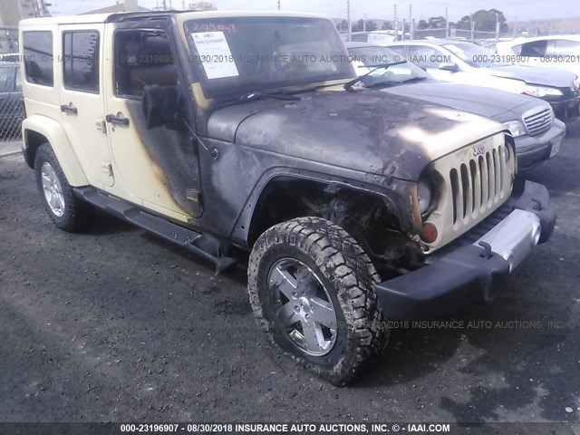 1J4BA5H18BL627279 - 2011 JEEP WRANGLER UNLIMITE SAHARA BEIGE photo 1