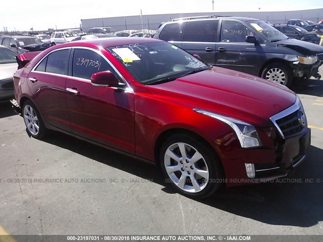 1G6AJ5SX7D0125739 - 2013 CADILLAC ATS PERFORMANCE MAROON photo 1