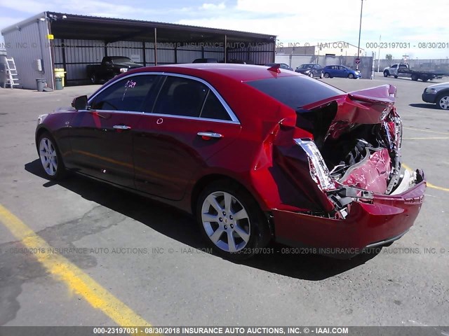 1G6AJ5SX7D0125739 - 2013 CADILLAC ATS PERFORMANCE MAROON photo 3