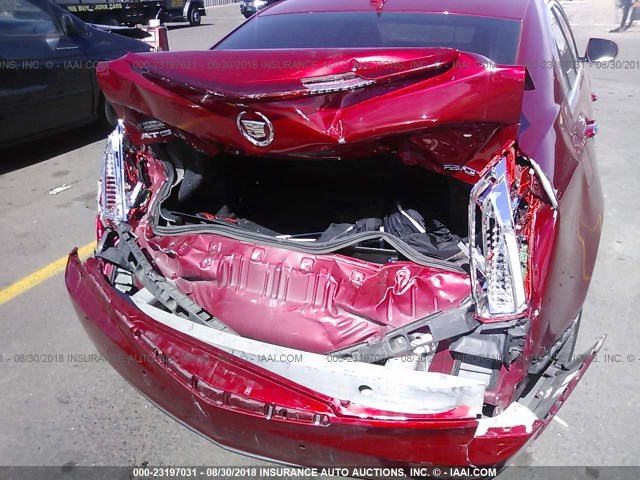 1G6AJ5SX7D0125739 - 2013 CADILLAC ATS PERFORMANCE MAROON photo 6