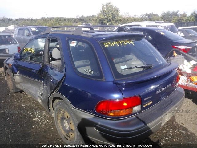 JF1GF4859YH806166 - 2000 SUBARU IMPREZA OUTBACK SPORT BLUE photo 3