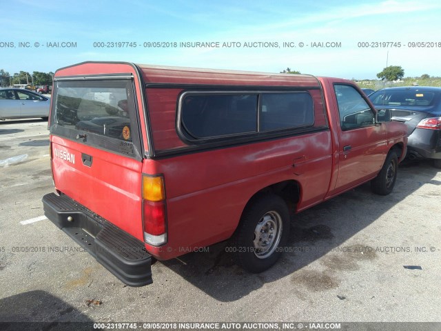 1N6SD11S7PC445523 - 1993 NISSAN TRUCK SHORT WHEELBASE RED photo 4