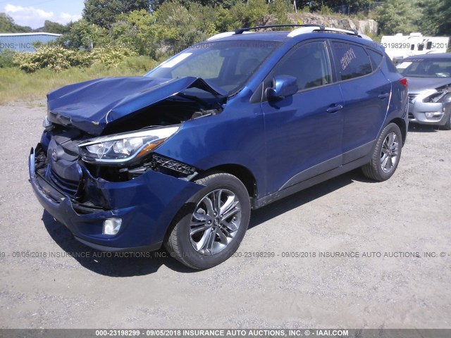 KM8JU3AG2EU898182 - 2014 HYUNDAI Tucson GLS/LIMITED/SE BLUE photo 2