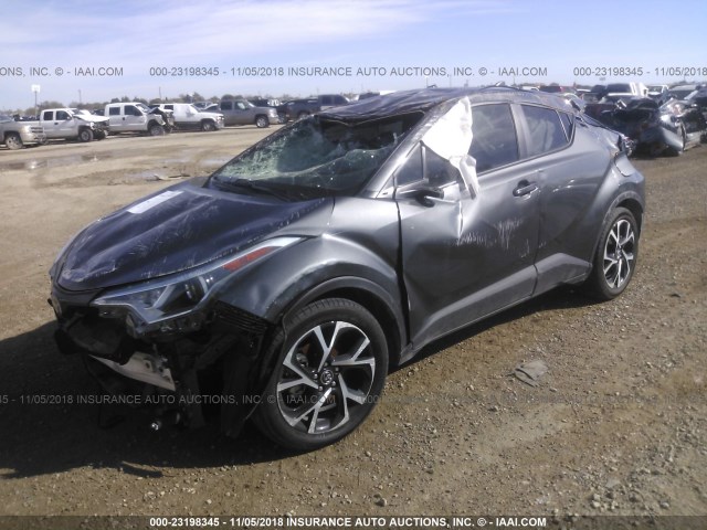 NMTKHMBX0JR061025 - 2018 TOYOTA C-HR XLE/XLE PREMIUM GRAY photo 2