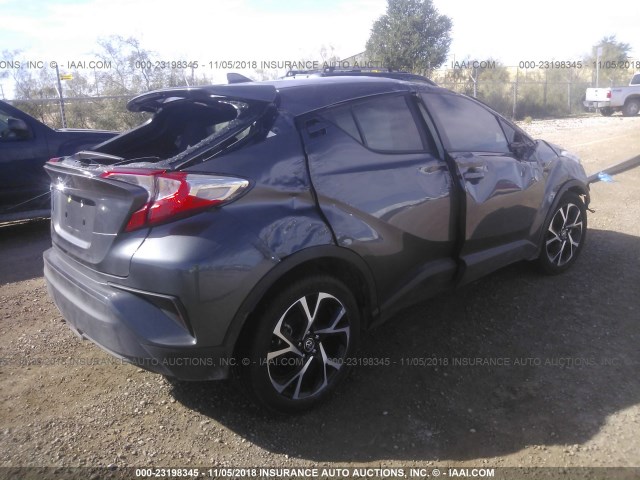 NMTKHMBX0JR061025 - 2018 TOYOTA C-HR XLE/XLE PREMIUM GRAY photo 4