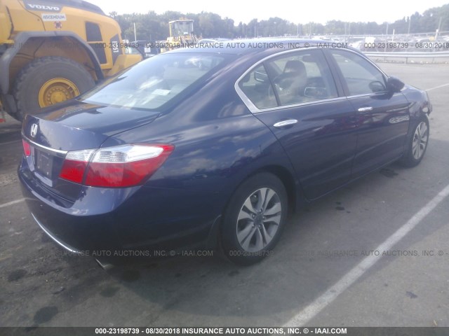 1HGCR2F36FA160615 - 2015 HONDA ACCORD LX BLUE photo 4