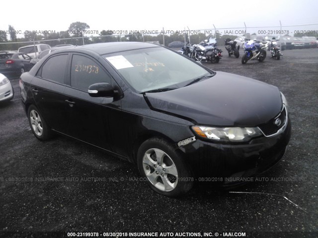 KNAFU4A29A5059149 - 2010 KIA FORTE EX BLACK photo 1